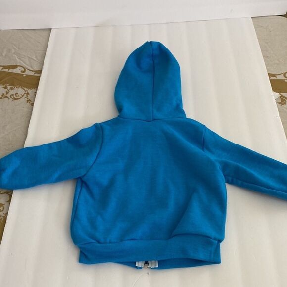 American Apparel turquoise hoodie zipper pockets 50 % cotton 50 polyester 2pack - Picture 2 of 4